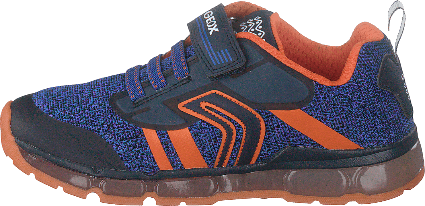 J Android Boy Navy/orange, Unisex, Schoenen, Sneakers, Sneakers, Blauw, EU 33