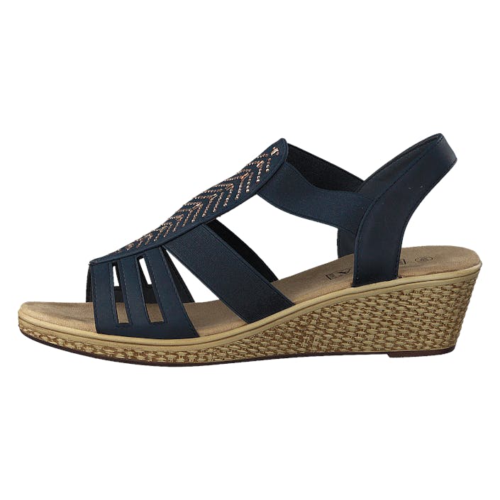 49915-03 Navy, Female, Scarpe, Sandali e Pantofole, sandali, Marrone/Blu, EU 40