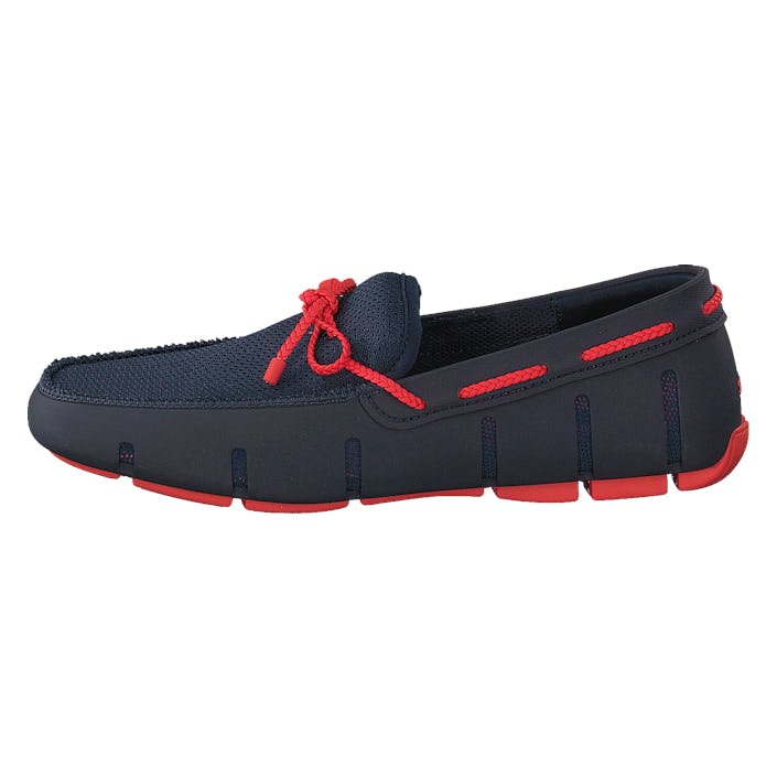 Braided Lace Loafer Navy / Red Alert, Male, Skor, Lågskor, ballerinaskor, Blå, EU 42