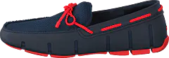 Swims - Braided Lace Loafer Navy / Red Alert