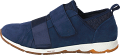 Hush Puppies - Cesky Strap Slip On Royal Navy Nubuck