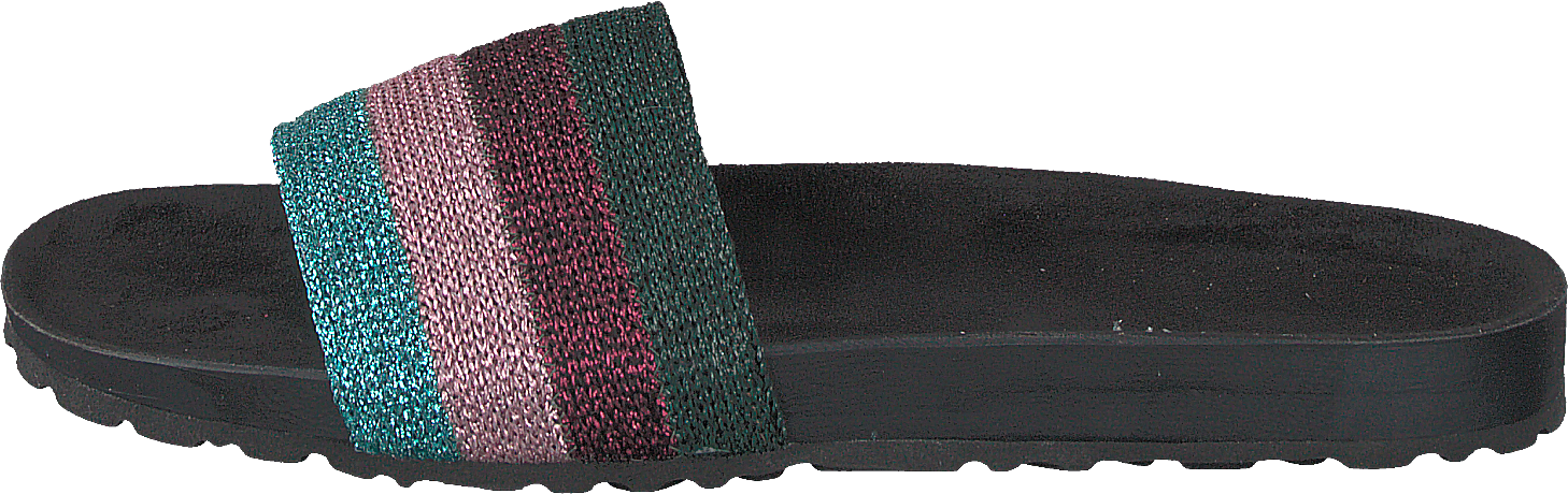 Lisa Slide Leaf Green, Female, Skor, Sandaler och Tofflor, sandaler, Svart, EU 40