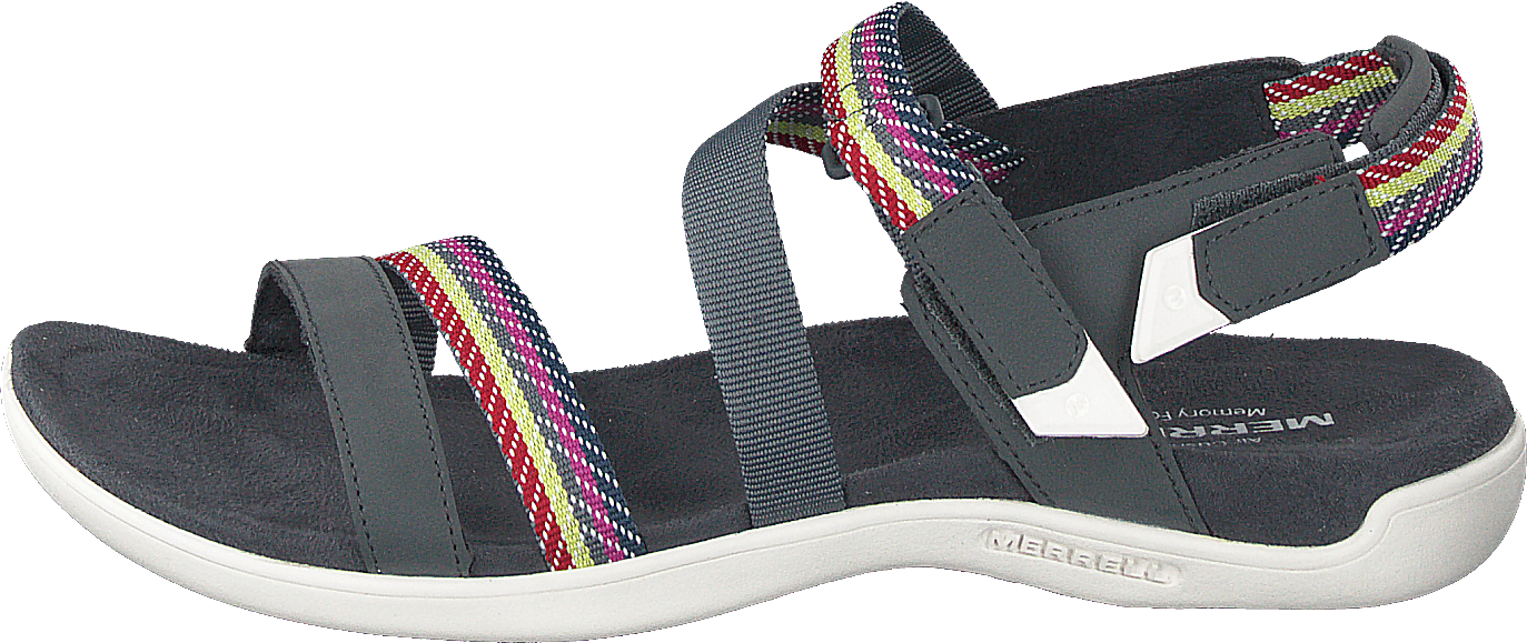 District Mendi Backstrap Turbulence, Female, Schoenen, Sandalen en Sloffen, sandalen, Grijs/Blauw, EU 40