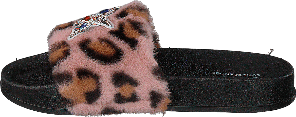 Sandal Fur Rose Leopard
