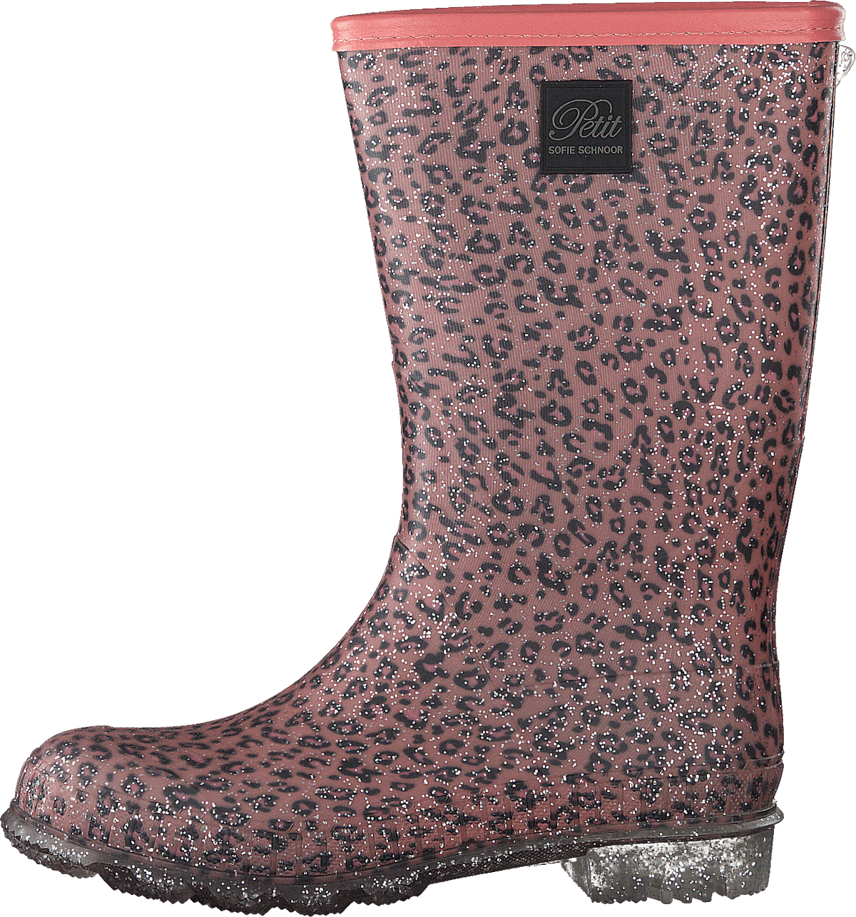 Rubber Boot Leopard - Pink