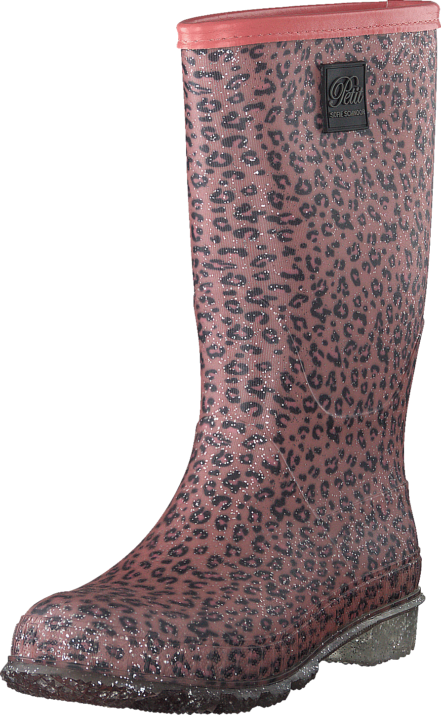 Rubber Boot Leopard - Pink