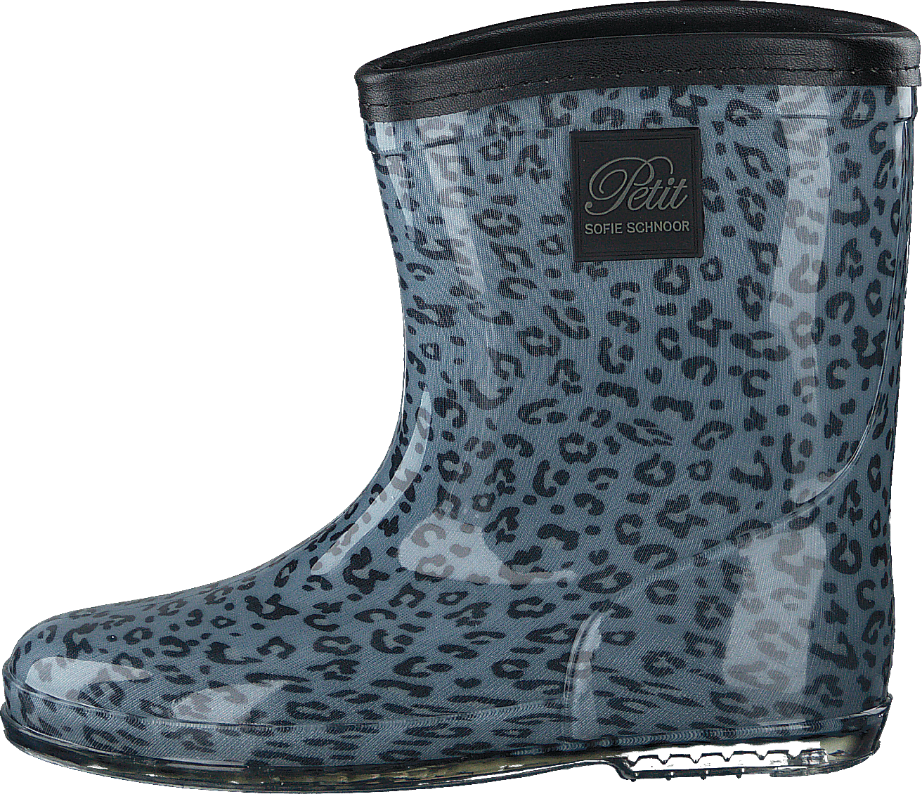 Rubber Boot Baby Leopard – Blue