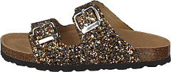 Petit by Sofie Schnoor - Sandal Glitter, 2 Straps Black Gold
