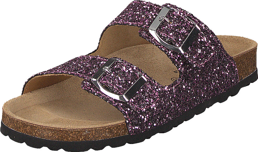 Sandal Glitter, 2 Straps Purple