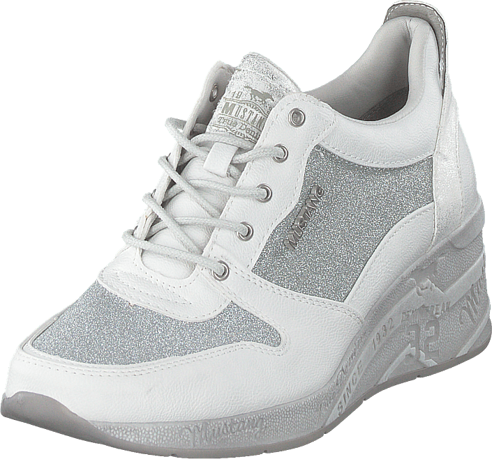 Kjøp Mustang 1319301 121 Weißsilber sko Online | FOOTWAY.no Sandaler denim dame mustang shoes