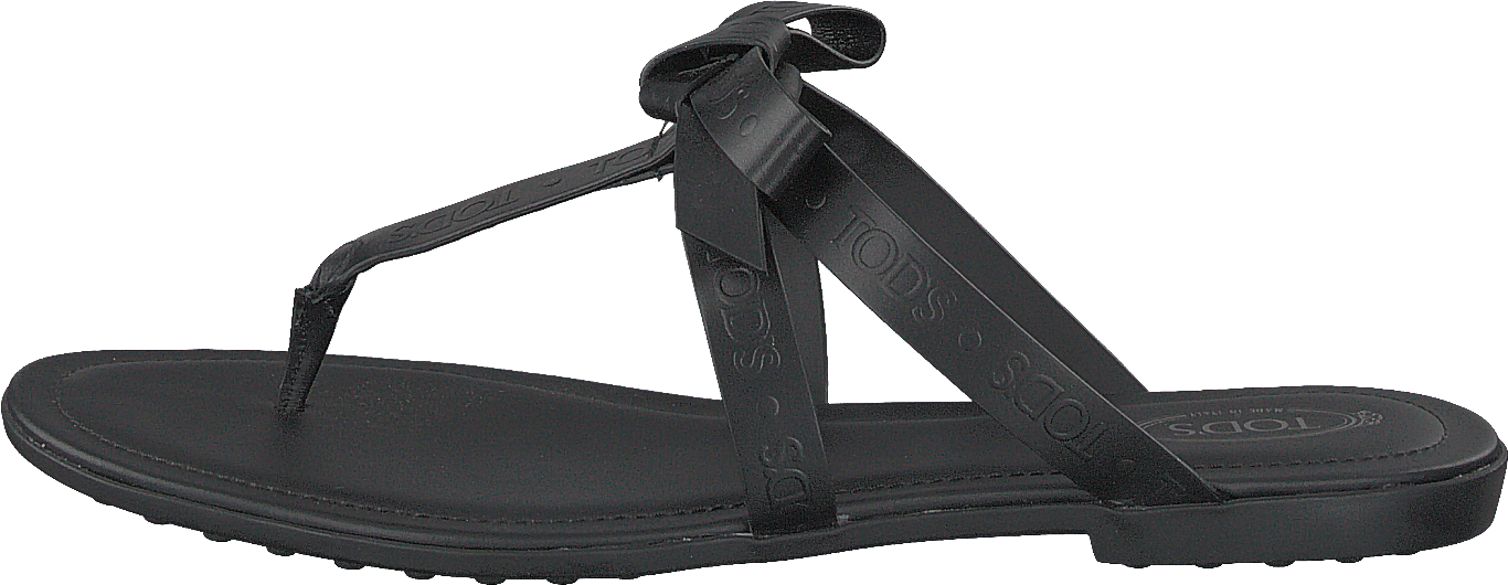 Gomma Bow Sandal Nero