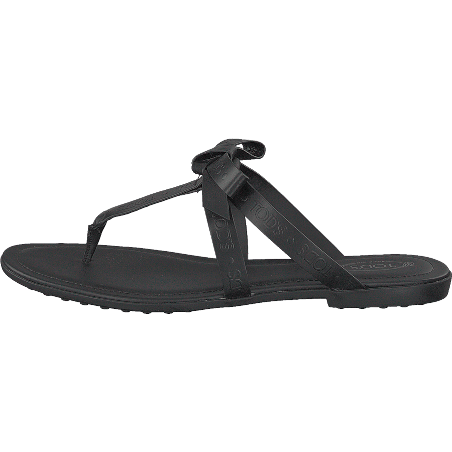 Gomma Bow Sandal Nero