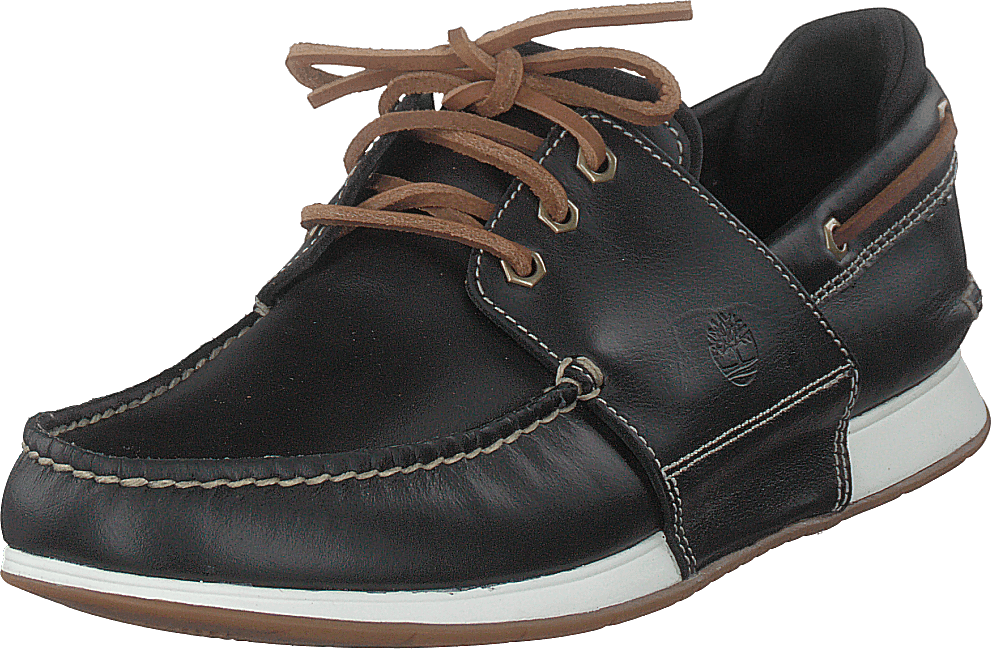 Heger's Bay 3 Eye Boat Black Full Grain - Bild 3