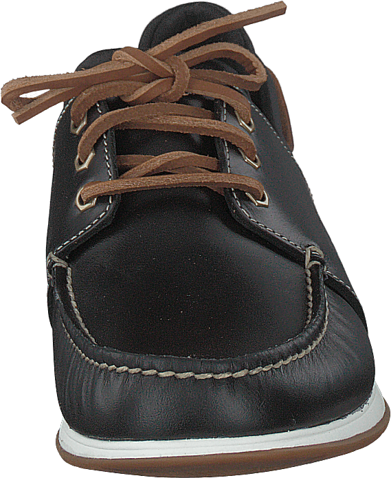 Heger's Bay 3 Eye Boat Black Full Grain - Bild 4