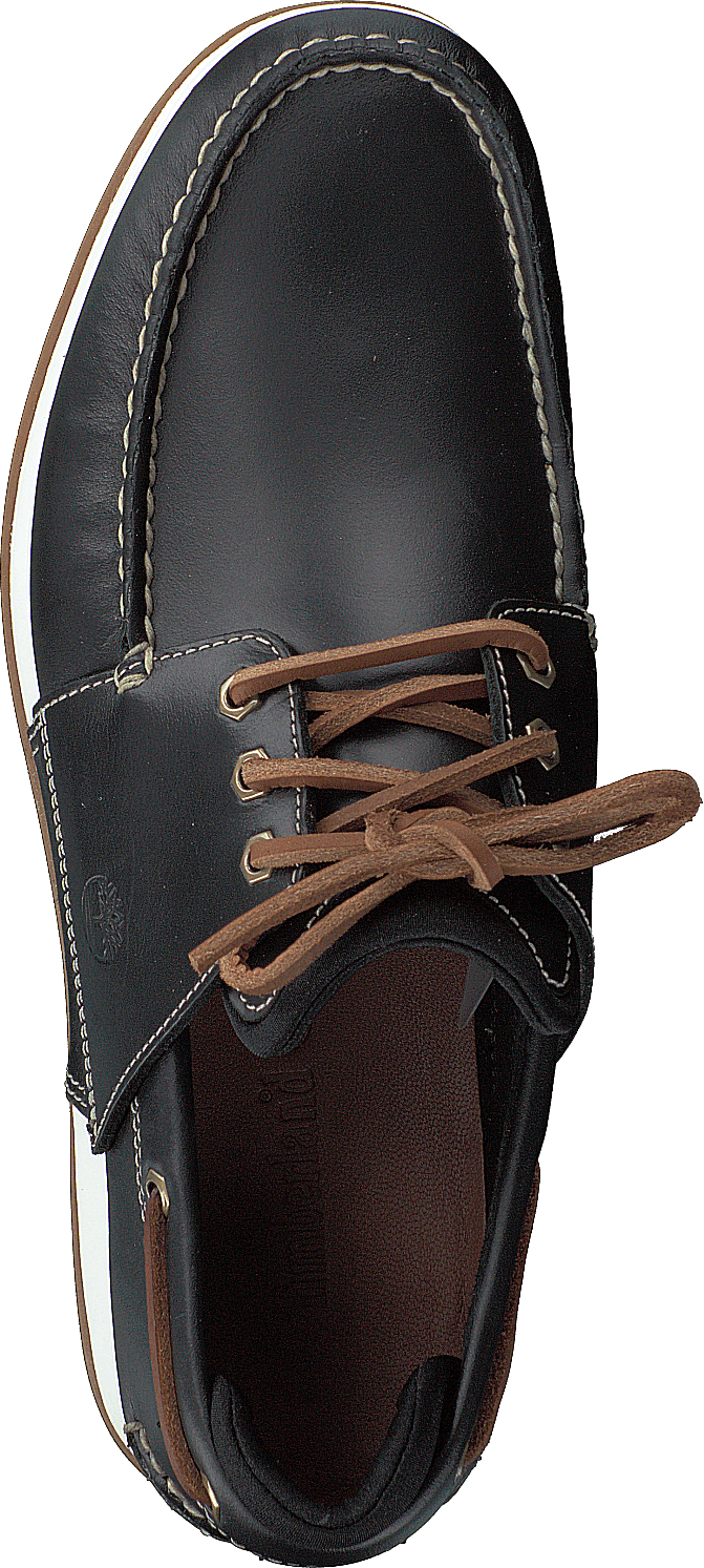 Heger's Bay 3 Eye Boat Black Full Grain - Bild 6