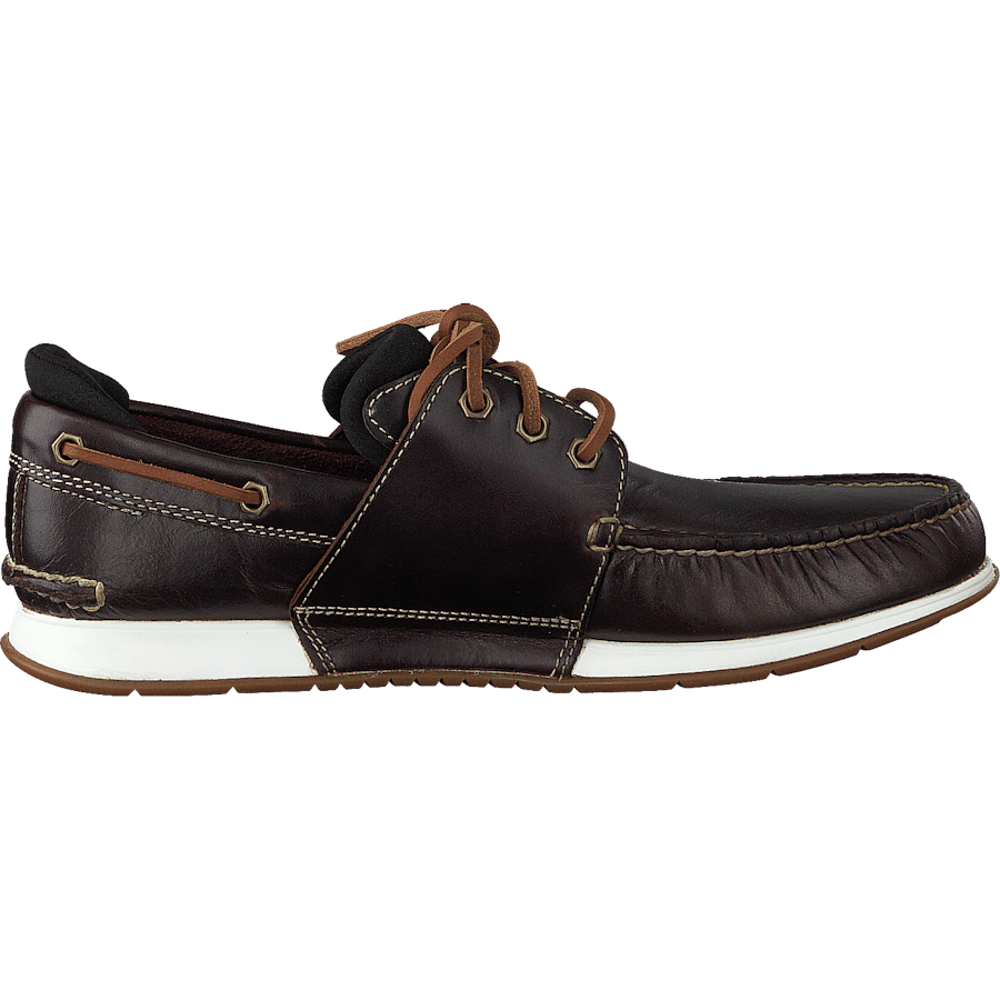 Heger's Bay 3 Eye Boat Medium Brown Full Grain - Bild 2