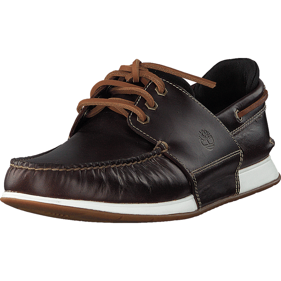 Heger's Bay 3 Eye Boat Medium Brown Full Grain - Bild 3