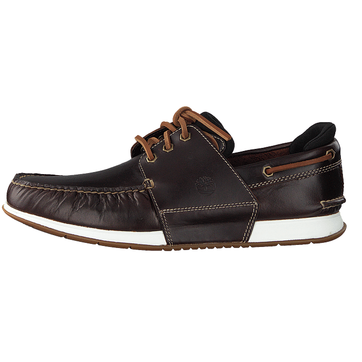 Heger's Full Bay Medium 3 Eye Boat Brown Grain BrdCxoQeW