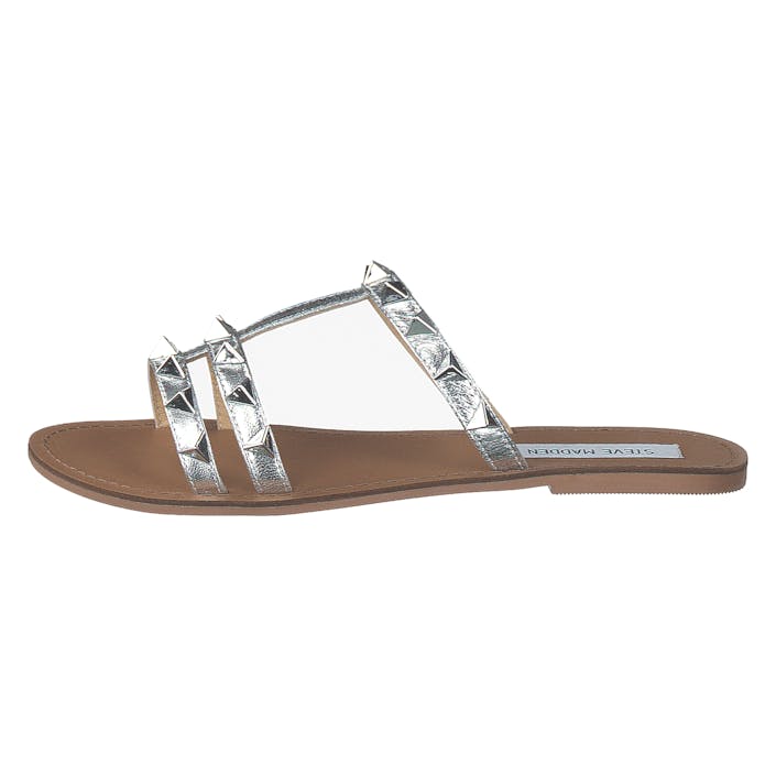 Enny Silver Leather, Female, Shoes, Sandals and Slippers, sandals, Silver/Brown, UK 5,5