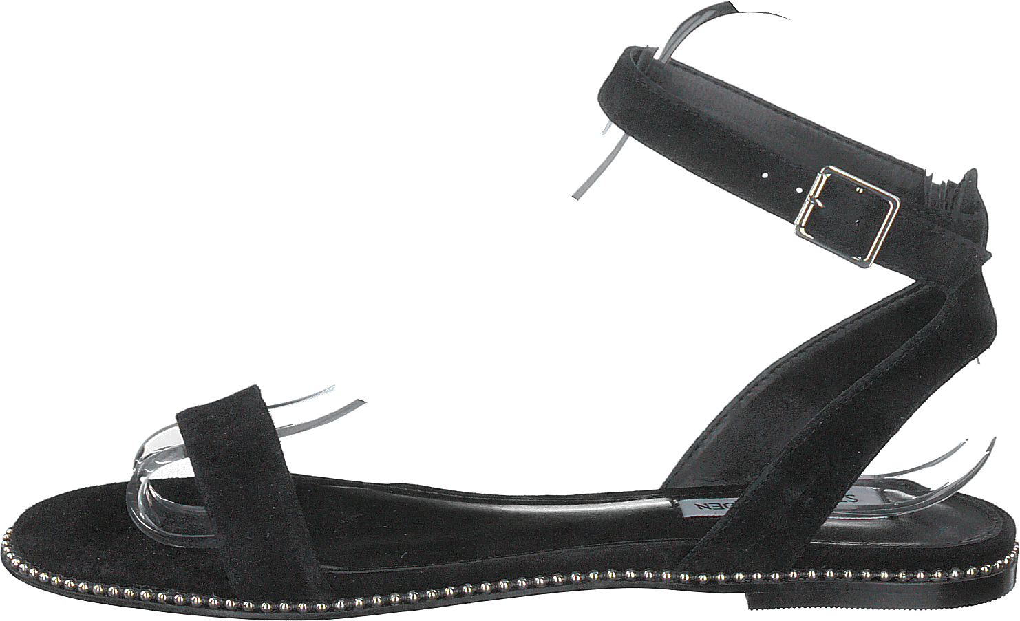 Salute Black Suede, Female, Shoes, Sandals and Slippers, sandals, Black, UK 7,5