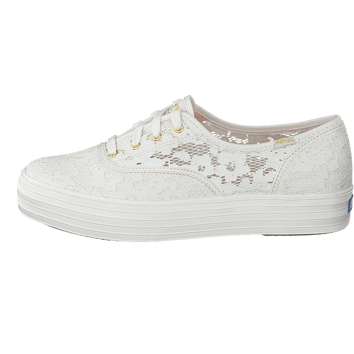 keds triple painted crochet cream