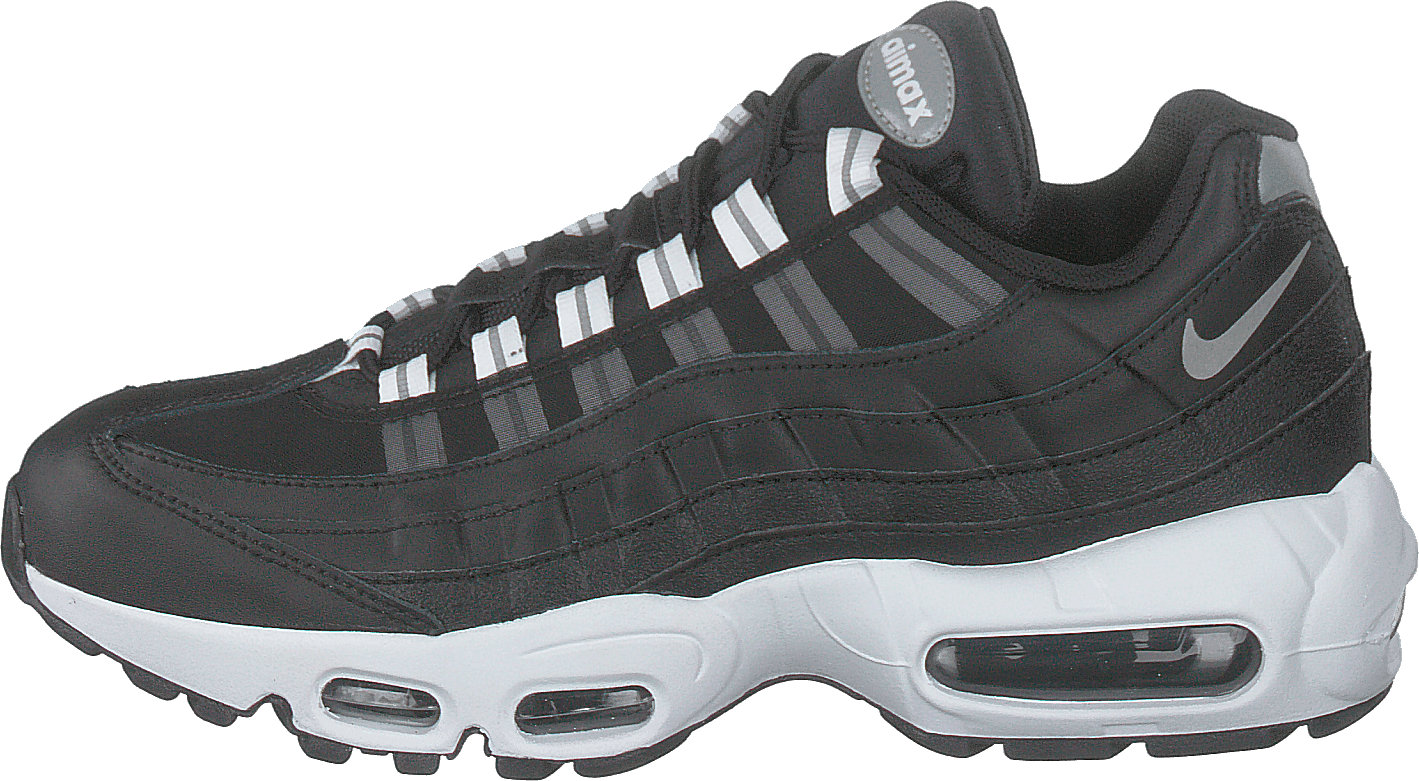 Wmns Nike Air Max 95 Og Black/white/reflect Silver, Female, Chaussures, Baskets, Sneakers, Argenté/Noir, EU 40