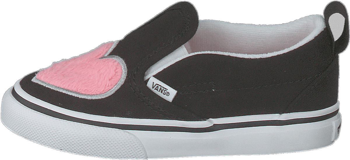 Td Slip-on V (fur Heart) Strawberry Pink