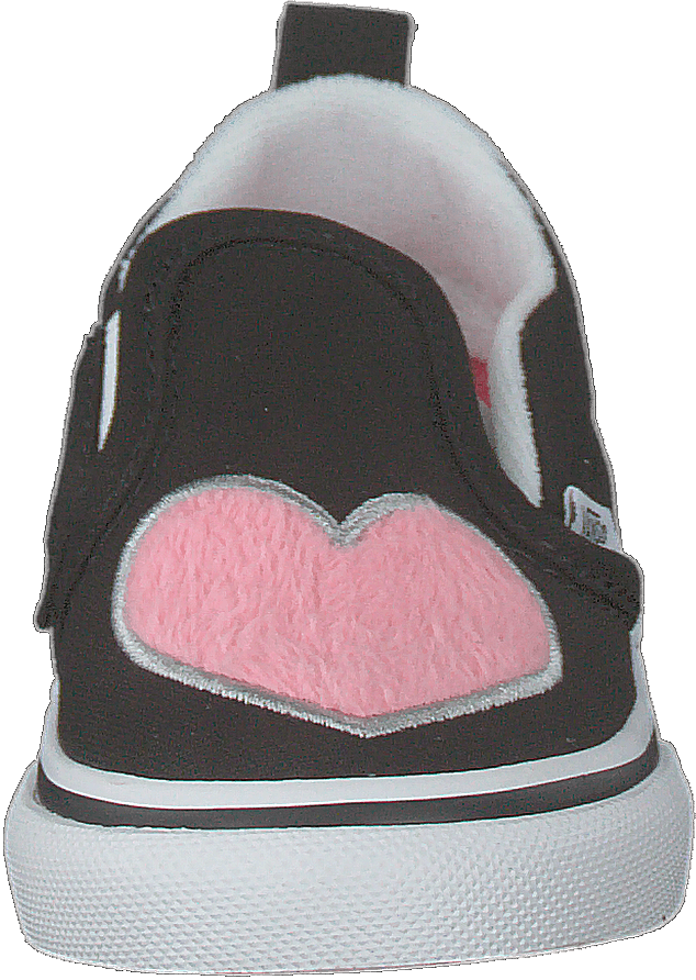 Td Slip-on V (fur Heart) Strawberry Pink