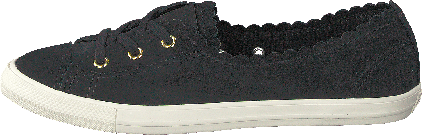 Chuck Taylor Ballet Lace Black/gold/egret, Female, Shoes, Flats, Sneakers, Gold/Black, UK 3,5