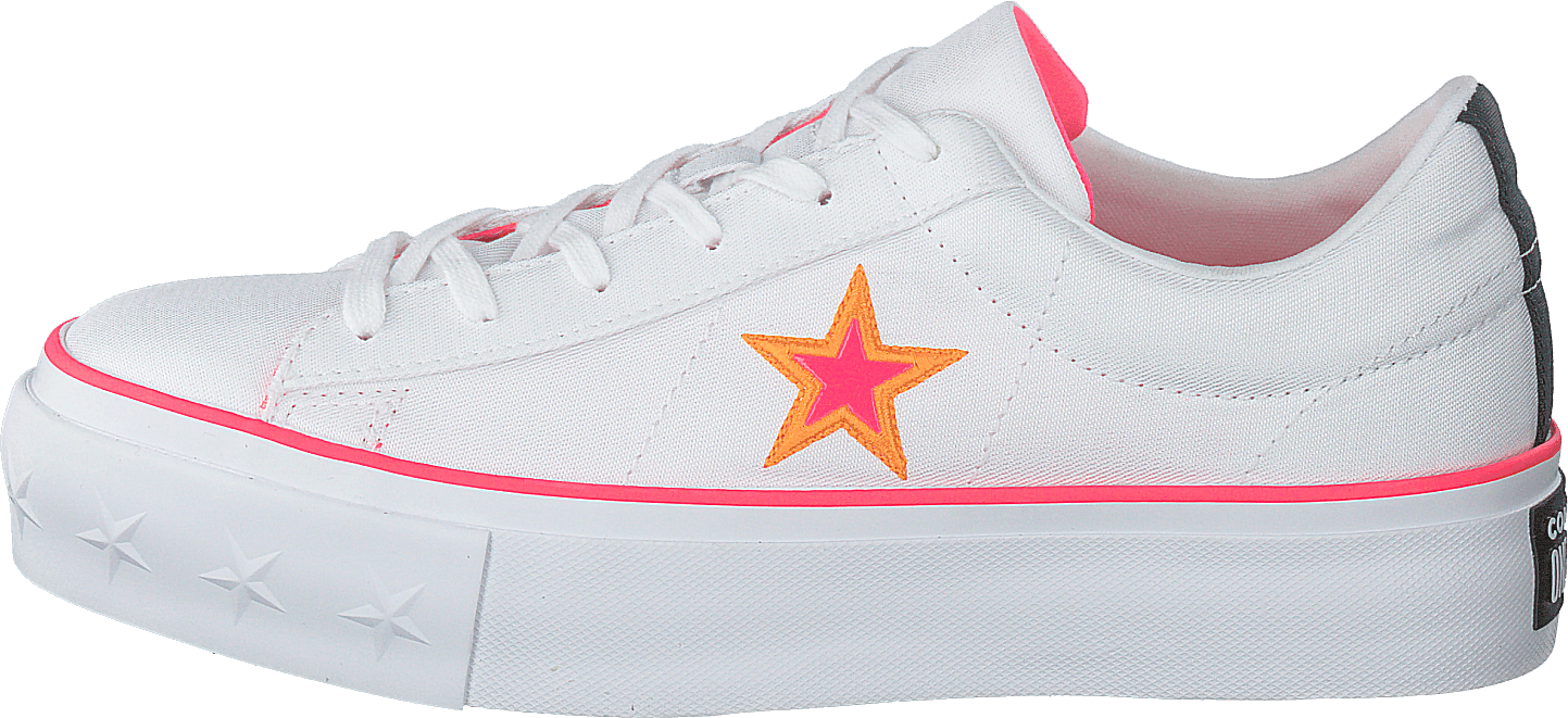 One Star Platform White Racer Pink Orange Shoes for every occasion Footway
