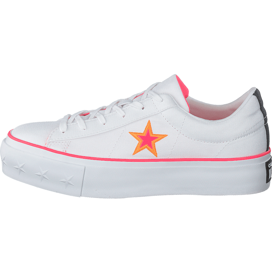 One Star Platform White / Racer Pink / Orange