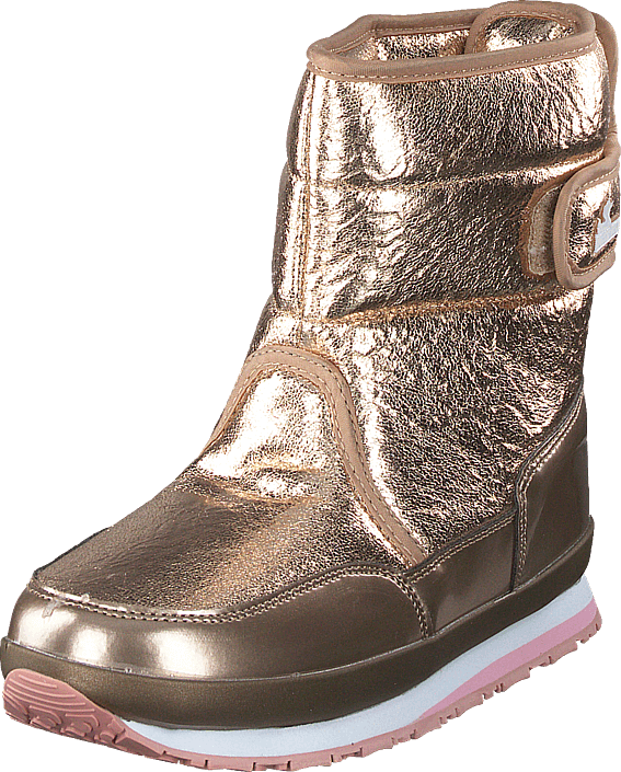 Rd Cracked Metallic Kids Rose Gold, Unisex, Shoes, Boots, winter boots, Beige/Brown/Gold, EU 23