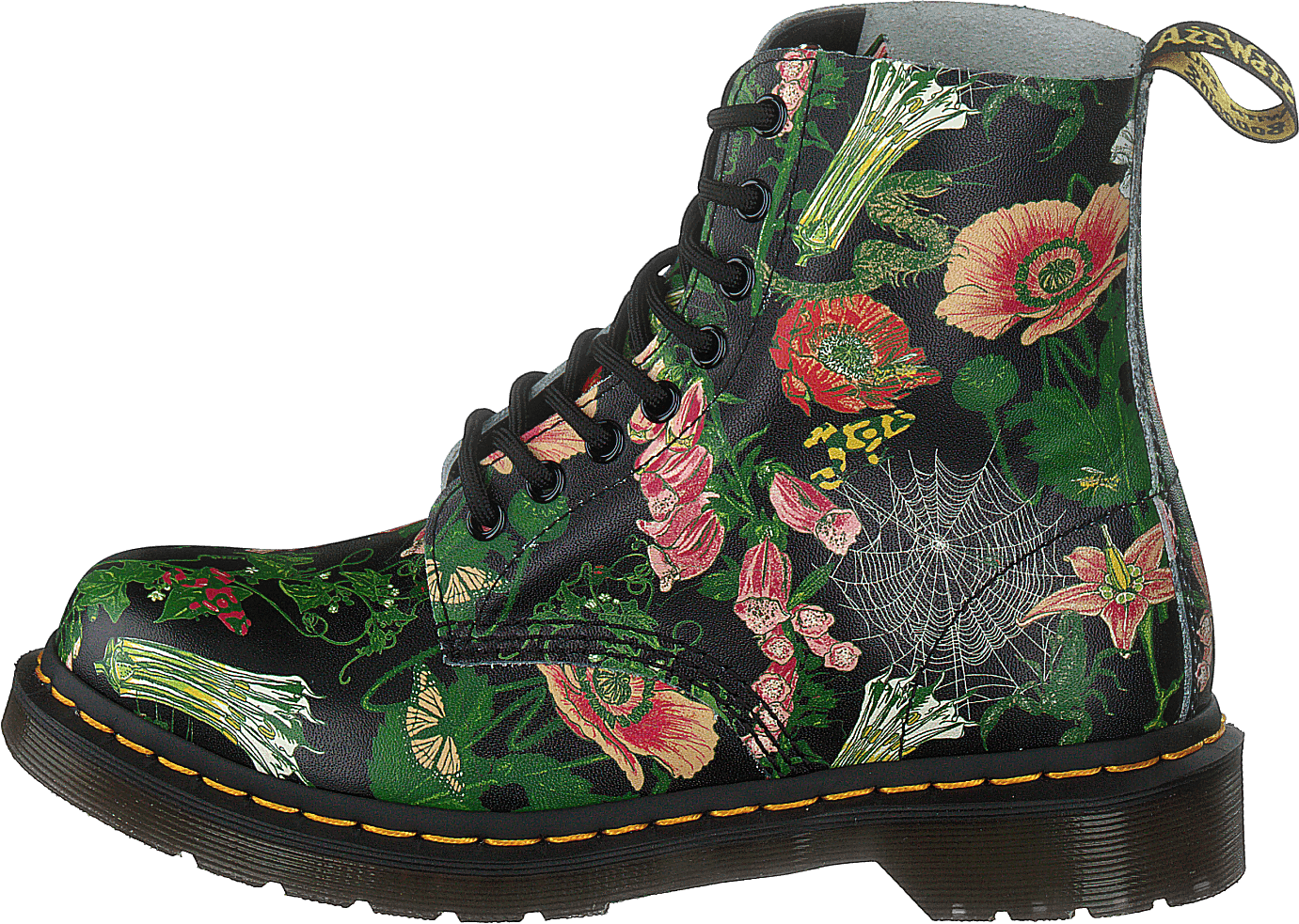 1460 Pascal Wb Print, Female, Topánky, Členkové topánky, Členkové topánky, Zelená/Čierna, EU 36