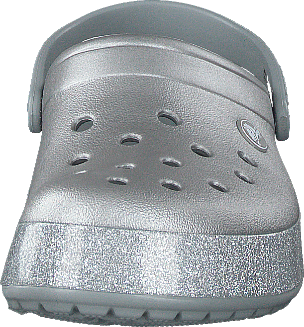 Crocband Printed Clog Metallic Silver