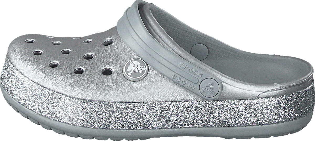 Crocband Glitter Clog K Silver