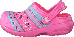 Crocs - Classic Printed Lined Clog K Pink Lemonade