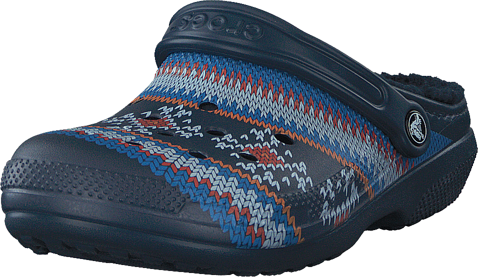 Classic Printed Lined Clog Navy