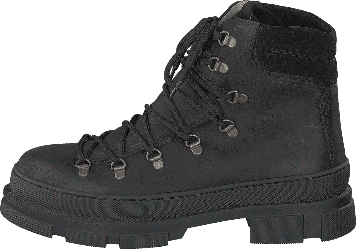 Boot With Laces And D-rings Black