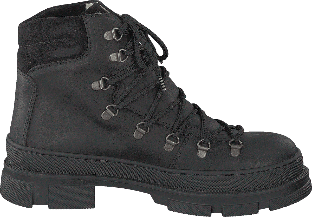 Boot With Laces And D-rings Black