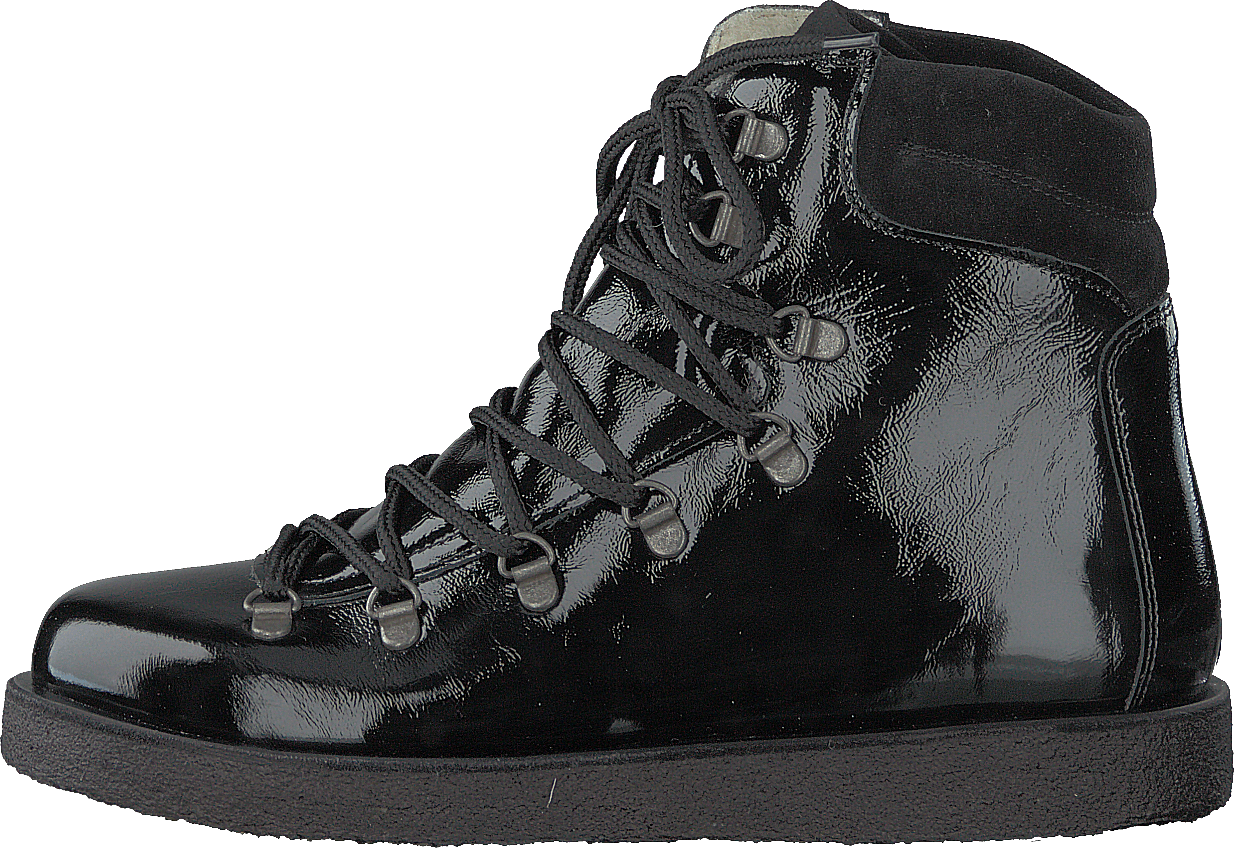 Boot With Laces And D-rings Black / Black
