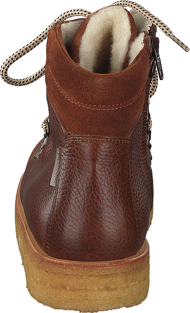 Tex-boot With Laces And Zipper Cognac/brown/brown