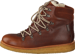 Angulus - Tex-boot With Laces And Zipper Cognac/brown/brown