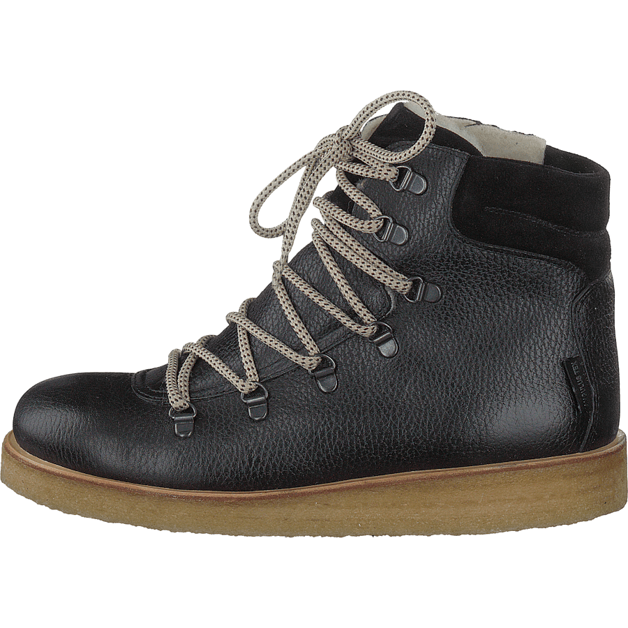 Tex-boot With Laces And Zipper Black