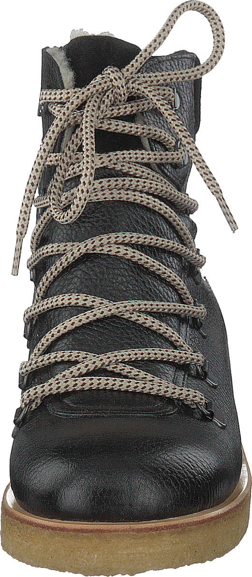 Tex-boot With Laces And Zipper Black