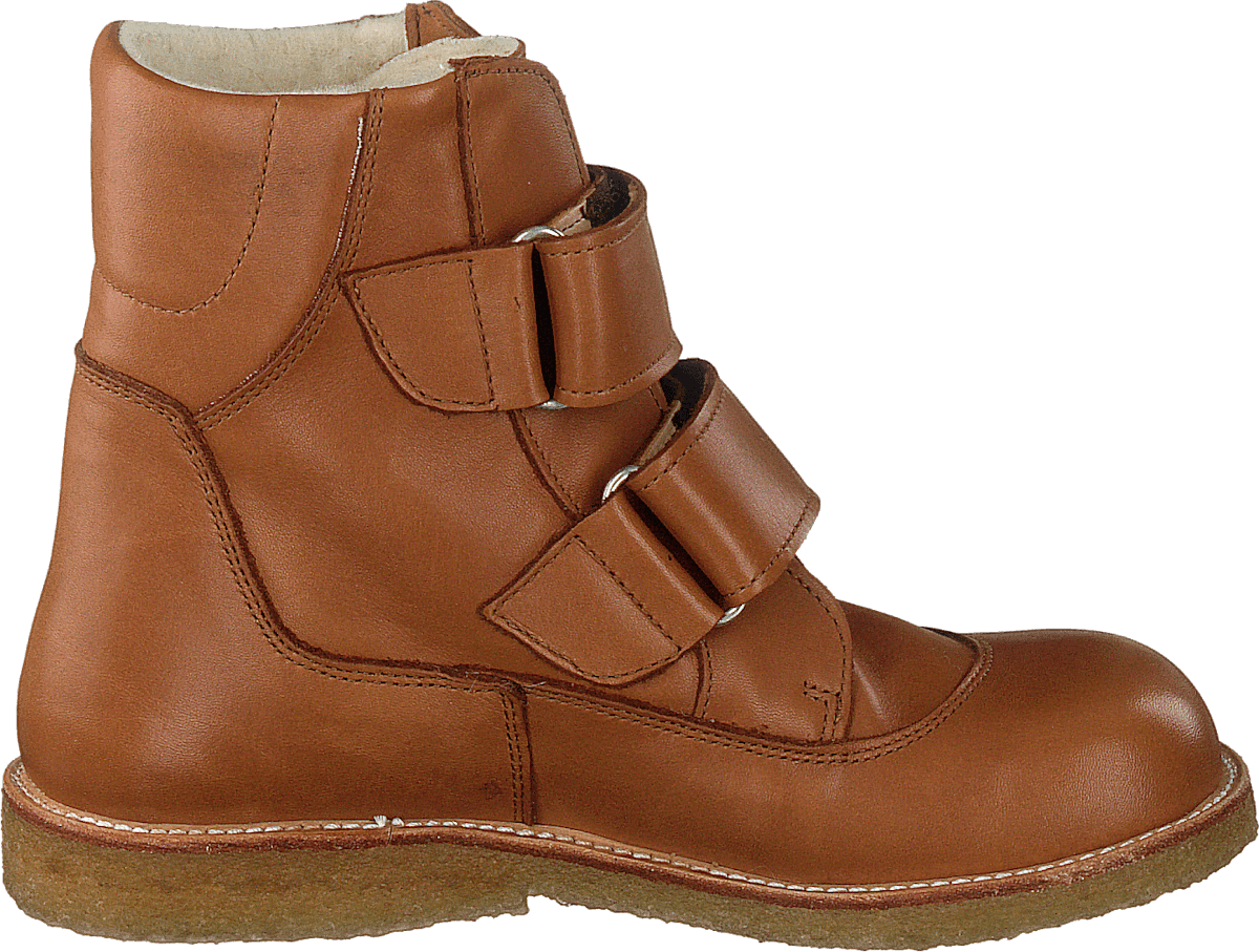 Tex-boot With Velcro Straps Cognac