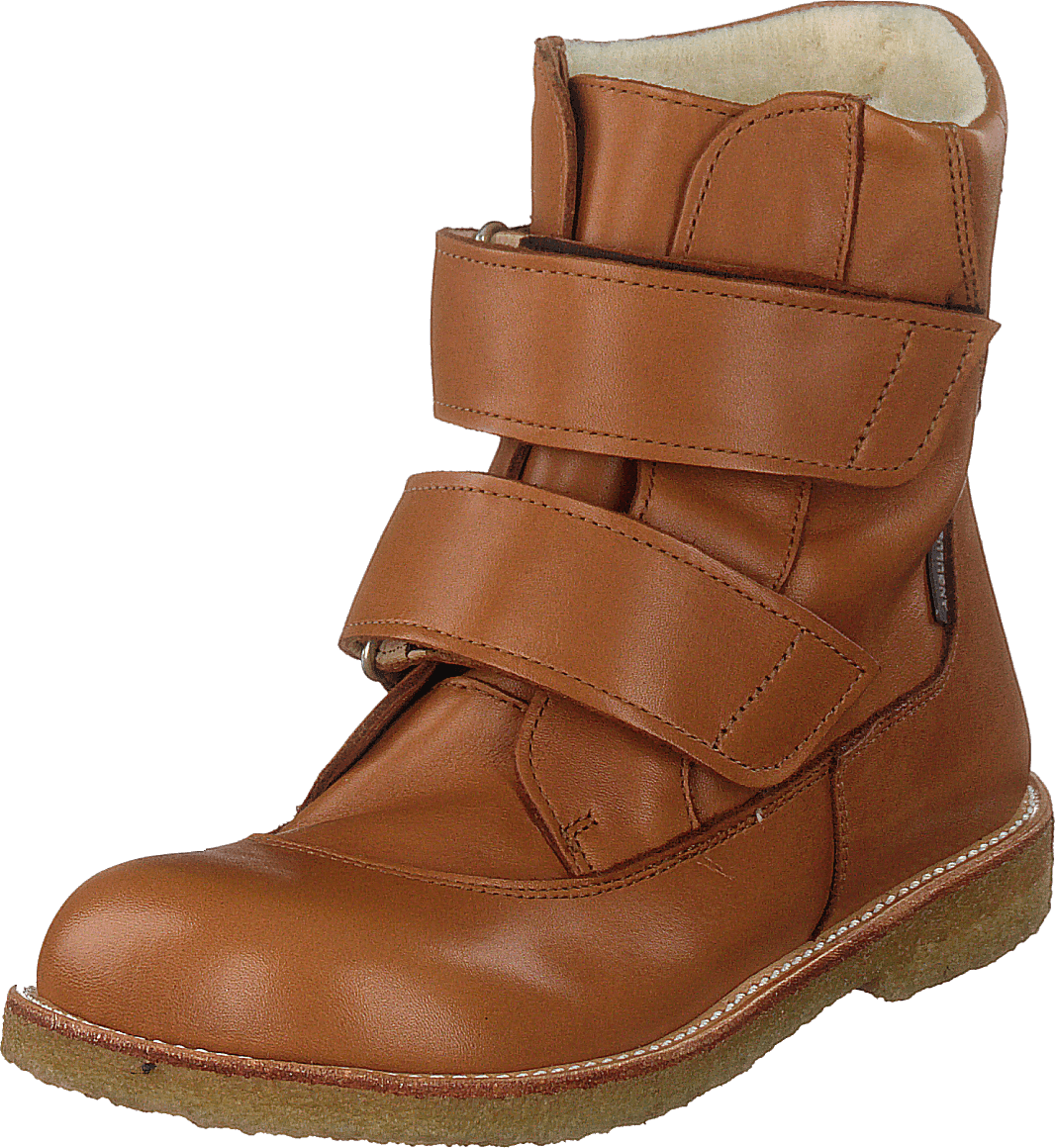 Tex-boot With Velcro Straps Cognac