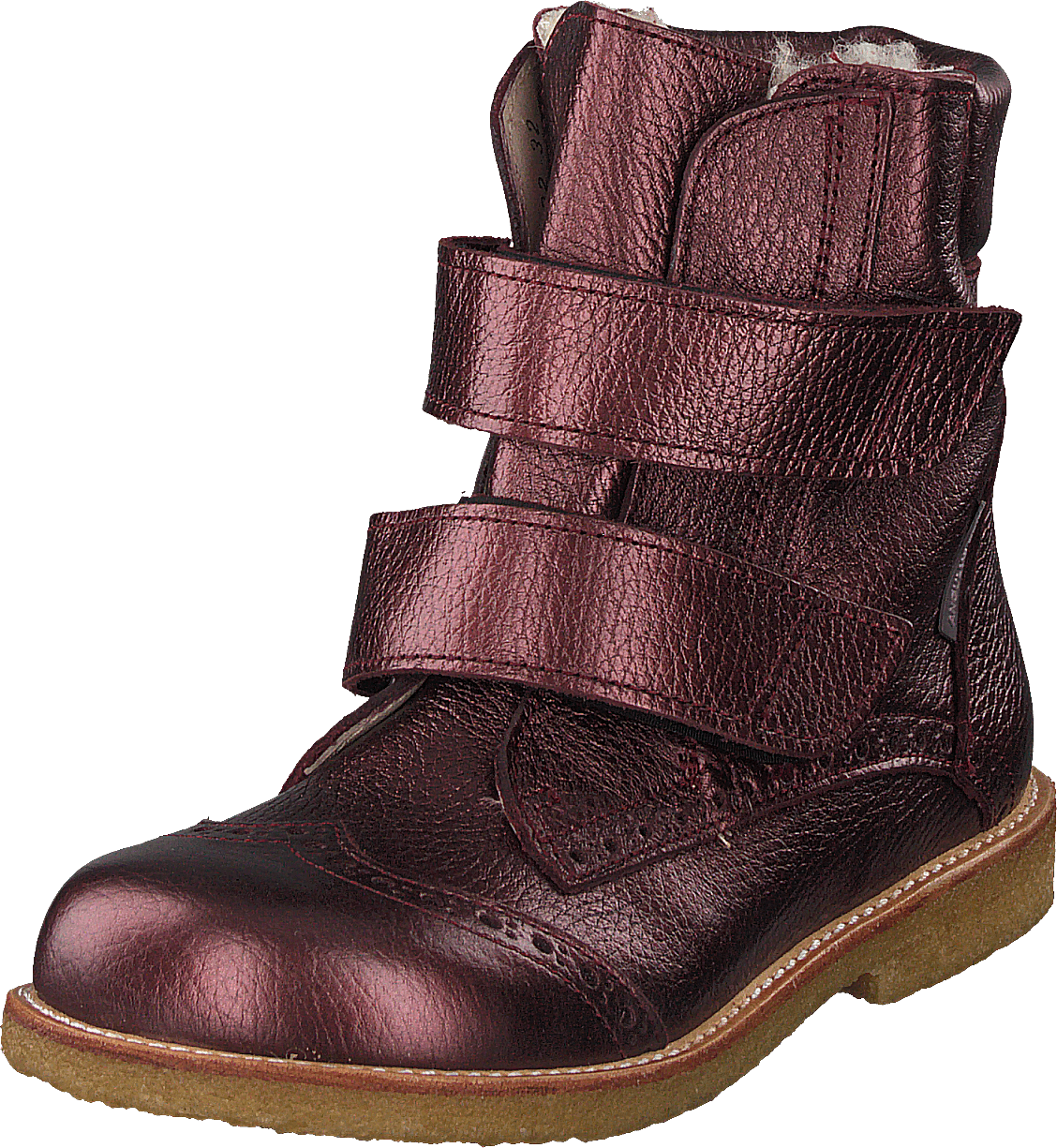 Tex-boot With Velcro Closure Bordeaux Shine