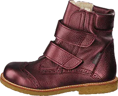 Angulus - Tex-boot With Velcro Closure Bordeaux Shine