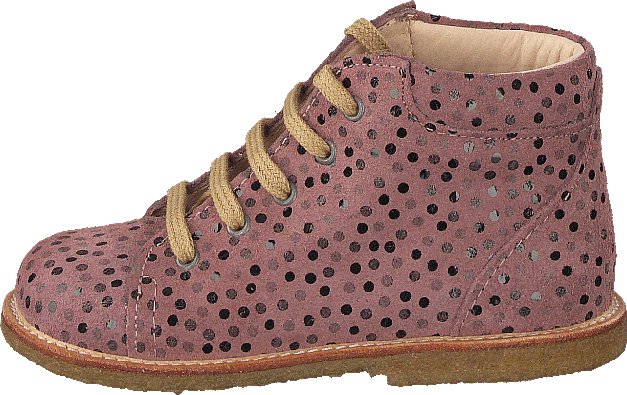 Starter Boot With Laces Rose Dot