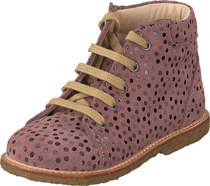Angulus - Starter Boot With Laces Rose Dot